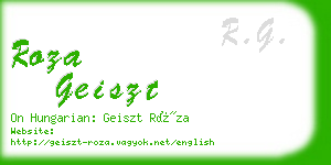 roza geiszt business card